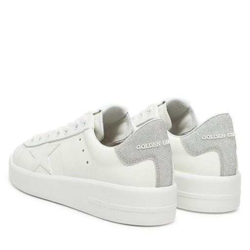 ゴールデングース スニーカー GWF00197 F000538 80185 Women's Purestar sneakers with glittery silver heel tab
