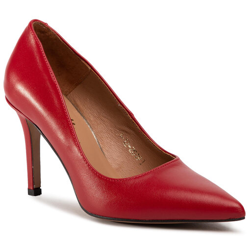 Zapatos rojos clearance tacon medio
