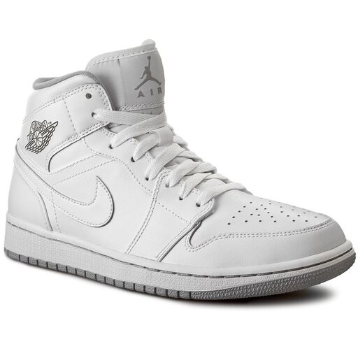 Lavandería a monedas Infantil Tesoro Zapatos Nike Air Jordan 1 Mid 554724 112 White/White/Wolf Grey | zapatos.es
