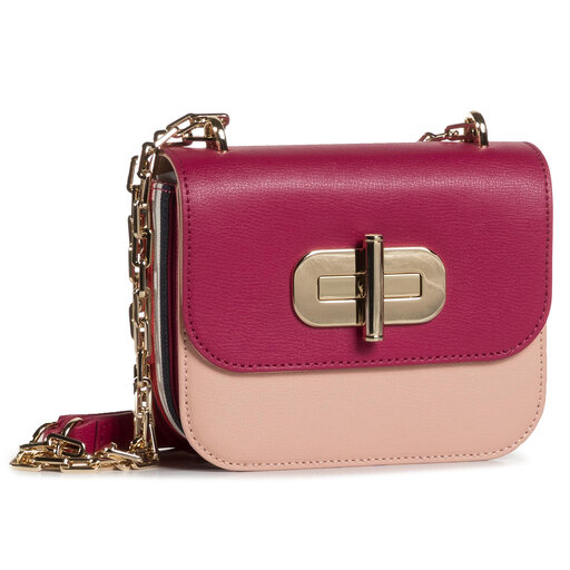 Sac a main Tommy Hilfiger Turnlock Mini Crossover AW0AW08737 Rose chaussures