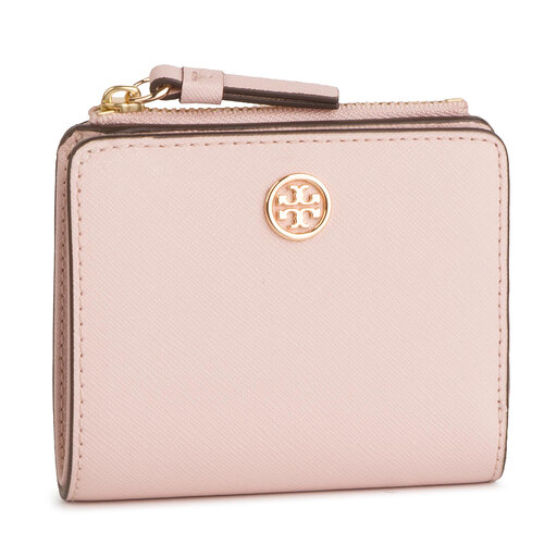 Kleine Damen Geldborse Tory Burch Robbinson Mini Wallet 54449 Rosa eschuhe