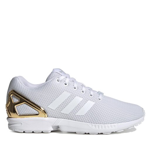 Adidas zx flux shop bianche con suola colorata