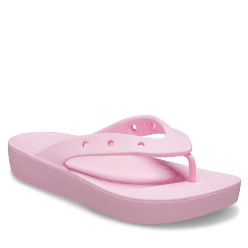 Tongs Crocs Classic Platform Flip W 207714 Rose chaussures.fr