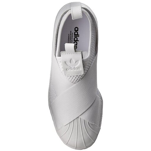 Adidas superstar slip on womens black and white outlet