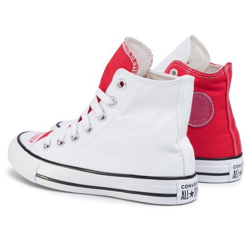 Sportba iai Converse Ctas Hi 567310C White University Red Black