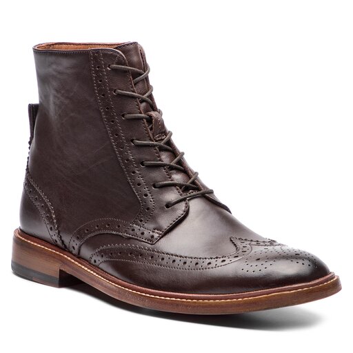 Bottes Clarks James Hi 261355407 Dark Brown Leather chaussures