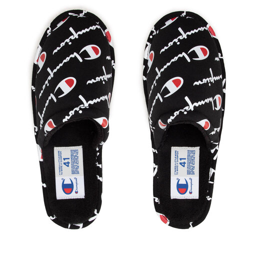 Pantuflas Champion Slide Sleepover Script S21762-CHA-KK001 Negro