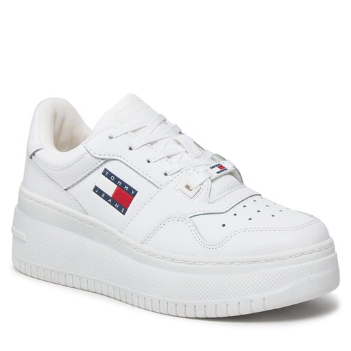 Sneakers Tommy Jeans Tjw Retro Basket Flatform Ess EN0EN02506 Blanc