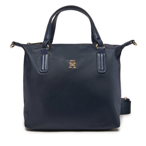 Handtasche Tommy Hilfiger Poppy Th Small Tote AW0AW15640 Dunkelblau eschuhe