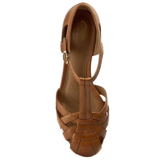 Sandales Clarks Henderson Luck 261087424 Tan Leather chaussures