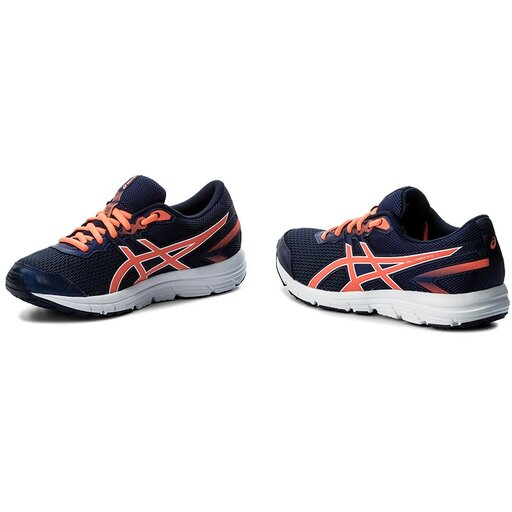 Chaussures Asics Gel Zaraca 5 GS C635N Indigo Blue Flash Coral