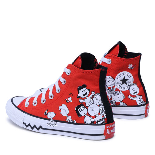 converse red black and white