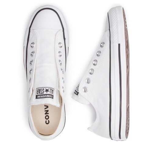 White converse slip on shoes top