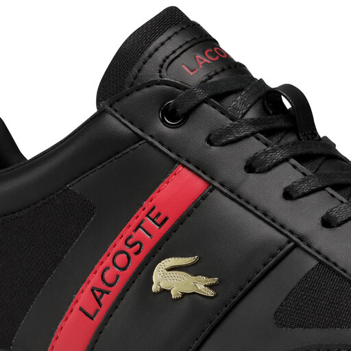 Tenis lacoste negro on sale con rojo