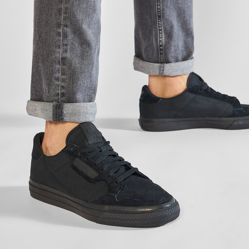 black continental vulc trainers