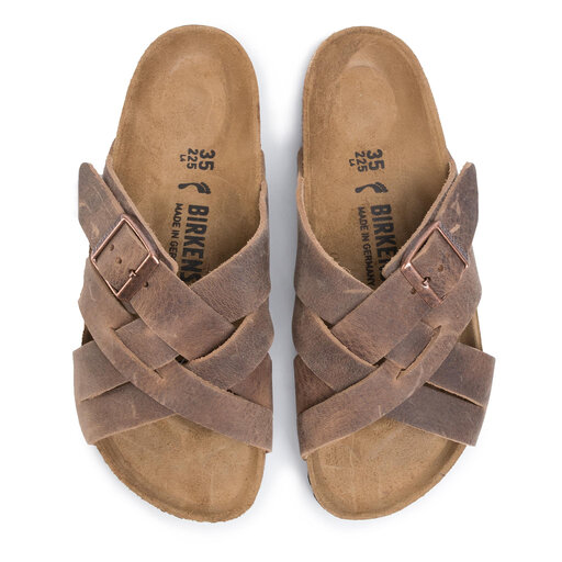 birkenstock lugano camberra old tobacco Oiled and suede and jute lining for optimum comfort Birkenstock Lugano | Camberra Old
