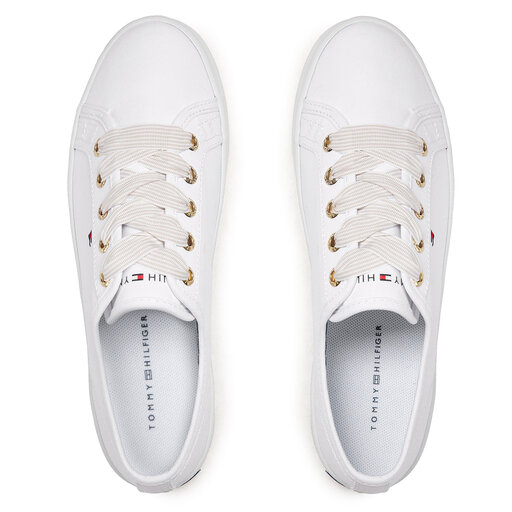tommy hilfiger essential nautical sneaker fw0fw04848 white ybs