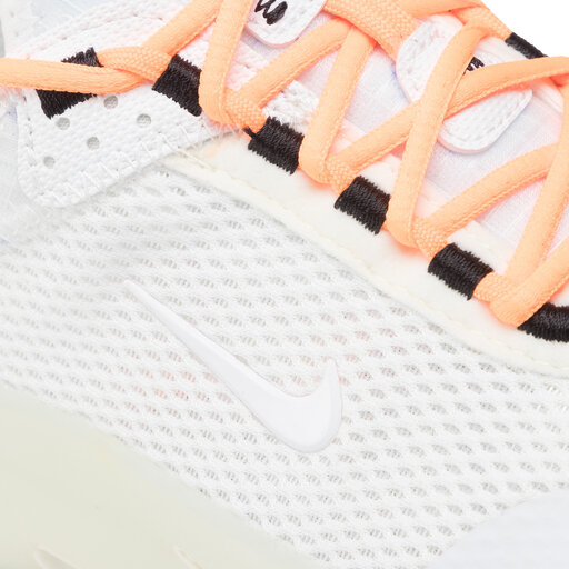 nike white and orange react live