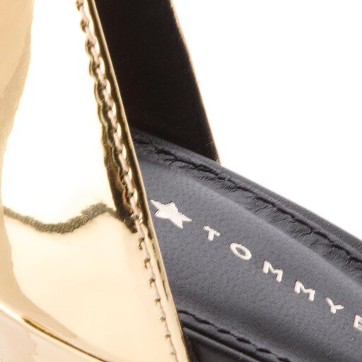 Basut s Tommy Hilfiger Mirror Metallic Heeled Sandal FW0FW02929 Auksin eavalyne.lt