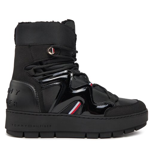 tommy hilfiger patent boots