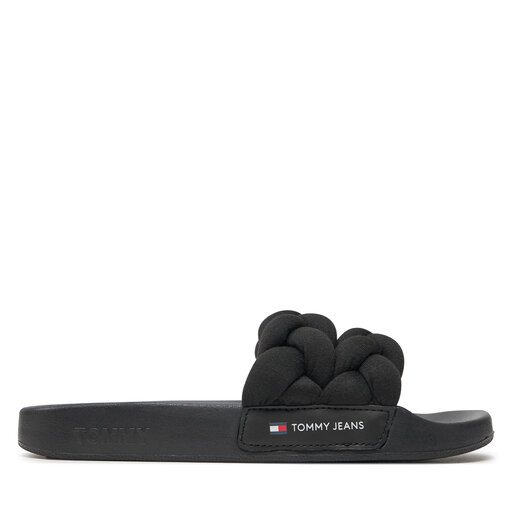 Pantoletten Tommy Jeans Tjw Braided Slide EN0EN02450 Schwarz