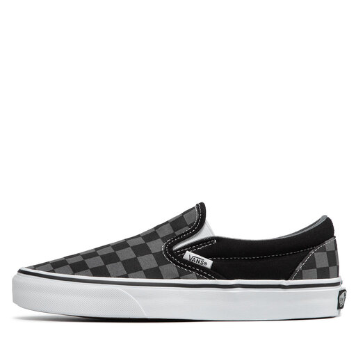 Black pewter checkered vans cheap