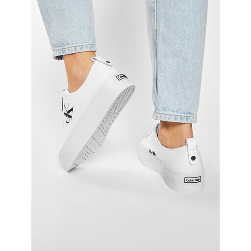 Sneakers aus Stoff Calvin Klein Jeans Zolah R0673 WeiB de.eschuhe.ch
