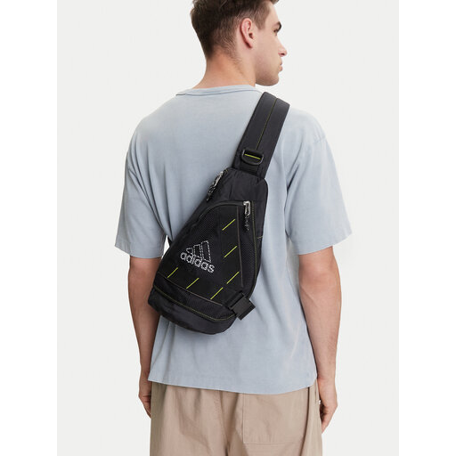 adidas backpack one strap One-Shoulder Sling Bag This bookbag features multiple zippered pockets for plenty of storage space and is made of a durable material for lasting appeal Adidas One Shoulder Backpack 
