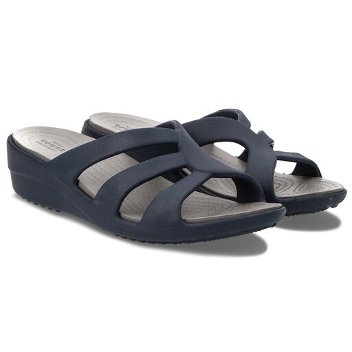 Crocs sanrah on sale strappy wedge