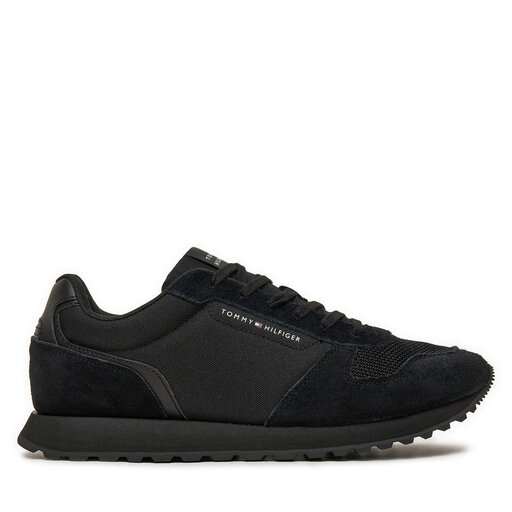 Black tommy hilfiger trainers store