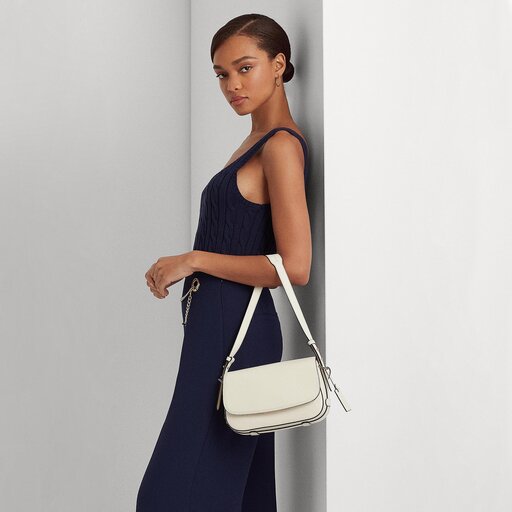 Handtasche Lauren Ralph Lauren Maddy 24 431897375005 Écru