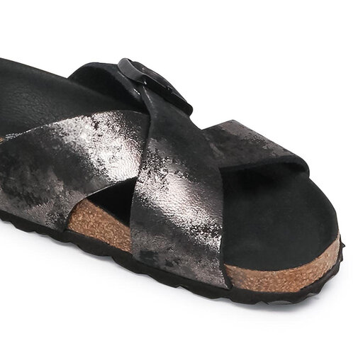 Birkenstock siena washed metallic antique black on sale