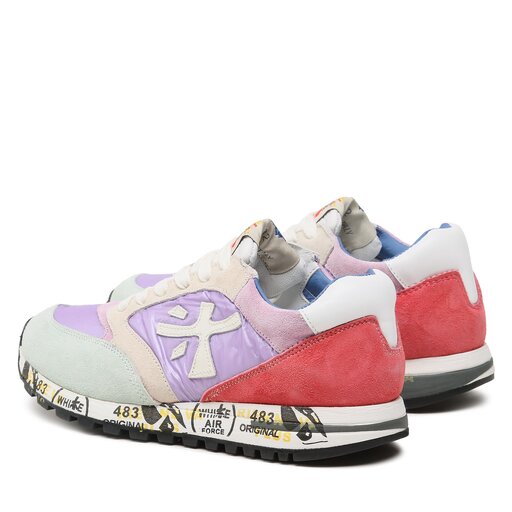 Pink Zac Zac Premiata Premiata Moerund Satin Leather Sneakers In