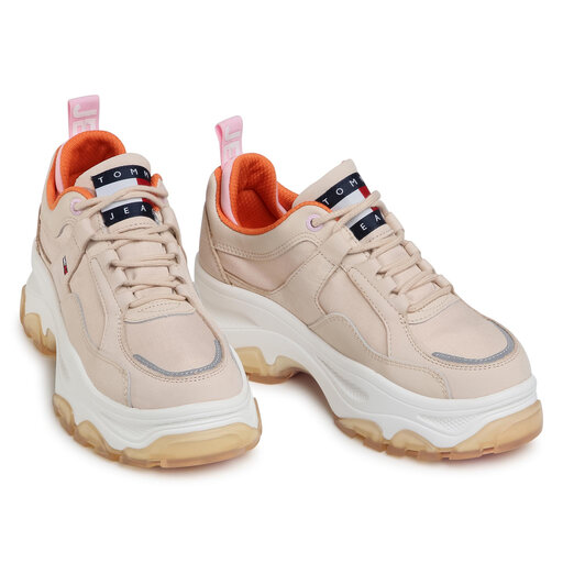Zapatillas Tommy Jeans Flatform Shoe EN0EN00931 Beis zapatos.es