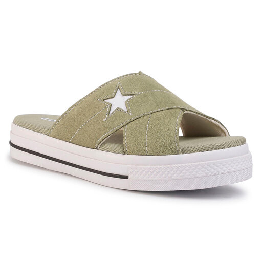 Chanclas Converse One Star Sandal Slip 567723C Verde zapatos.es