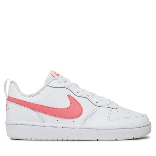 Nike Court Borough Low 2 GS White Coral Laser Orange Kids Youth Shoes  BQ5448-124
