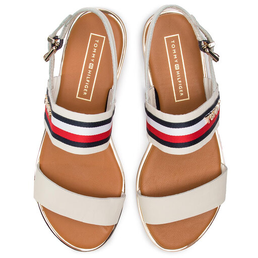 Tommy hilfiger corporate ribbon flat sandal on sale