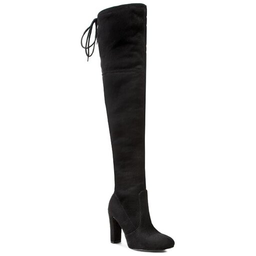 Black suede over the knee shop boots