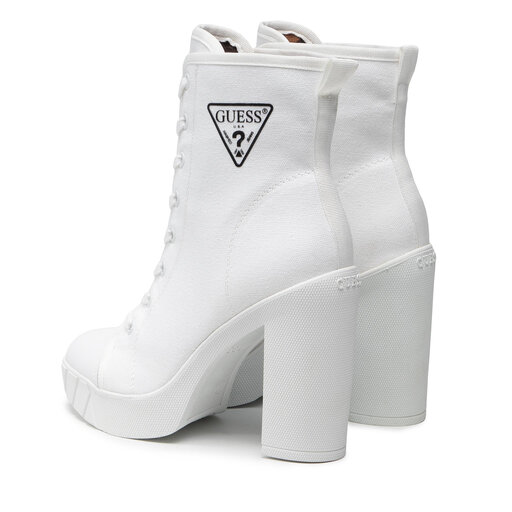 Guess Botines Blancos Mujer Tacon Zapatos Animal Print Mujer Botas