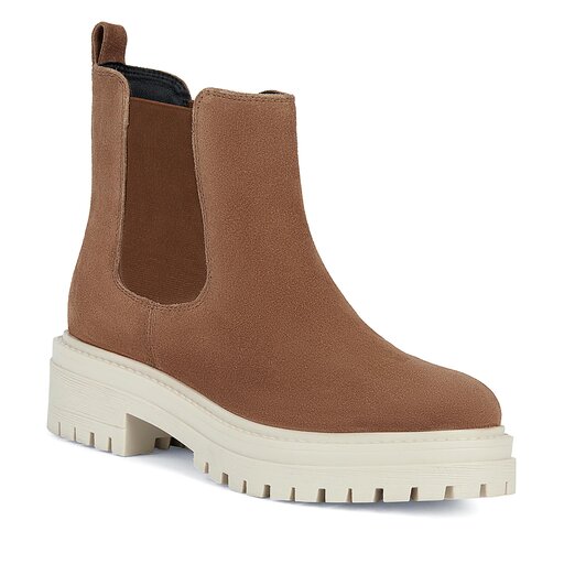 Geox Damen Stiefelette 'Iridea F' – Atmungsaktive Boots Aus Glattleder Mit Reißverschluss & Schnürung
