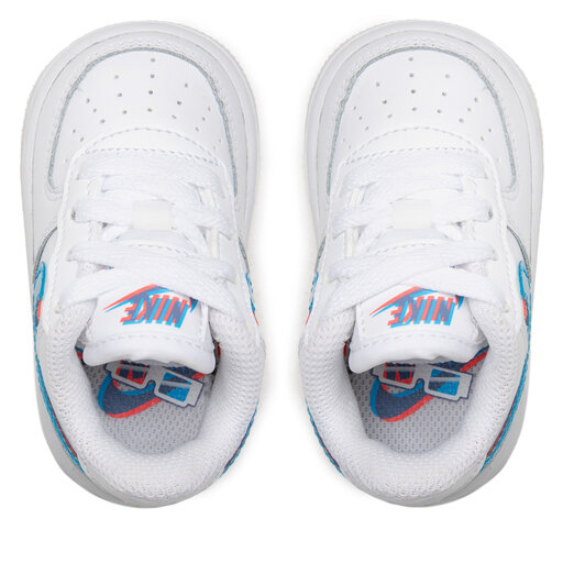 Air force 1 hot sale white/blue hero/bright crimson