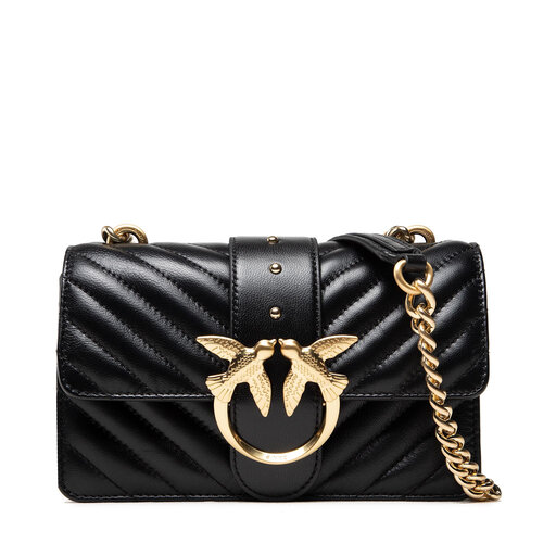 Handtasche Pinko Love Mini Icon V Quilt 3 Cl AI 21 22 PLTT 1P22BW Y7FY Schwarz eschuhe