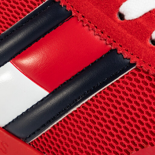 Sneakers Tommy Jeans Flexi Tommy Jeans Flag Sneaker EM0EM00400 Rouge chaussures