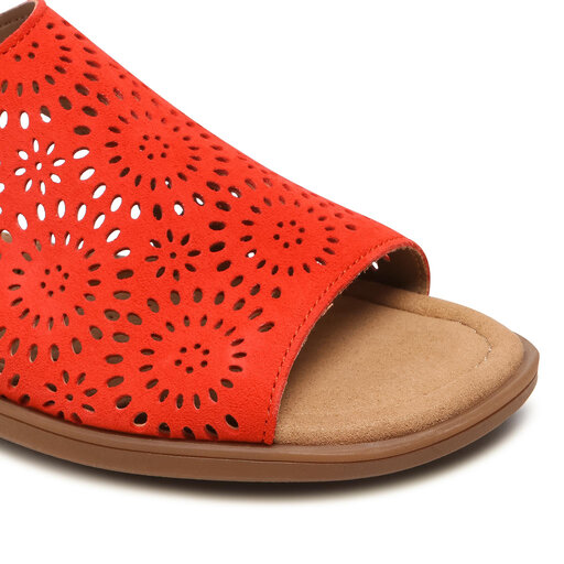 Sandały Clarks Reyna Swirl 261576884 Pomarańczowy