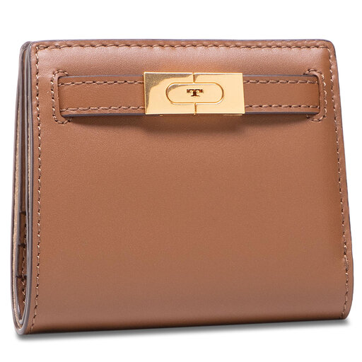 Kleine Damen Geldborse Tory Burch Lee Radziwill Mini Wallet 73584 Braun eschuhe