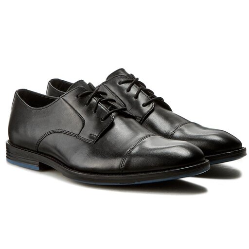 P buty Clarks Prangley Cap 261232557 Black Leather eobuwie .pl