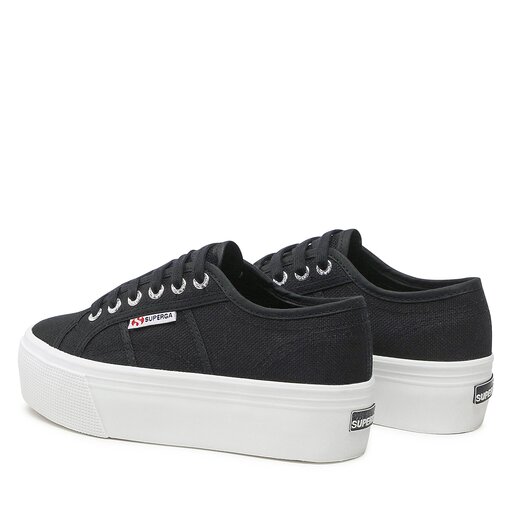 Sneakers aus Stoff Superga 2790 Platform S9111LW Schwarz