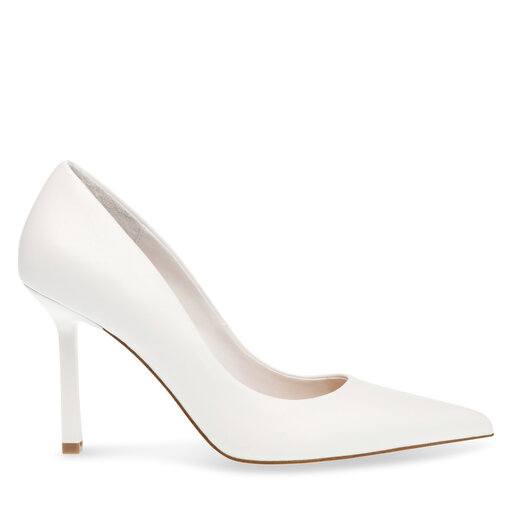 White leather pumps top womens