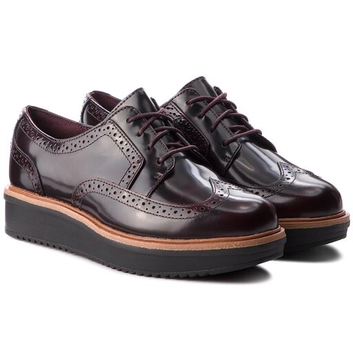 Oxford Clarks Teadale Maira 261373884 Aubergine epantofi.ro