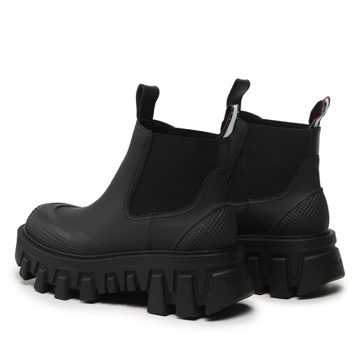 Black rubber rain boots 2025